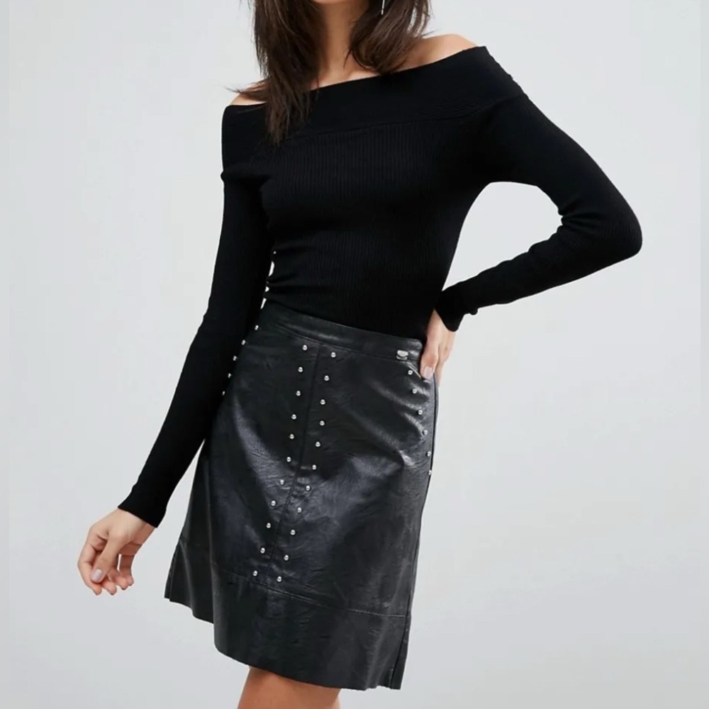 Lipsy London 2 In 1 Dress With Faux Leather Skirt (Size 0)